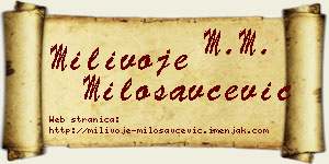 Milivoje Milosavčević vizit kartica
